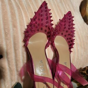 Pink Studded Women's Shoes